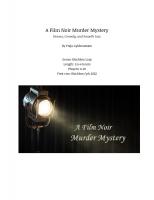 Vorderseite für A Film Noir Murder Mystery