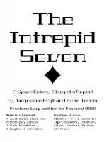 Vorderseite für The Intrepid Seven: A Space Colony Diary of a Septad