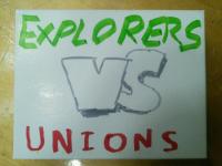 Front page for Explorers vs. Unions