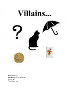 Front page for Villains…