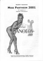 Front page for Miss Pantheon 2001