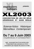 XL 2003 - Convention de jeu de role