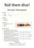 Front page for Roll them dice!