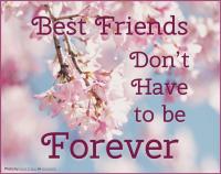 Front page for Best Friends Don't Have To Be Forever