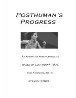 Front page for The Posthuman's Progress