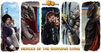 Forside til Heroes of the Burning Suns