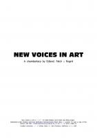 Front page for New Voices in Art