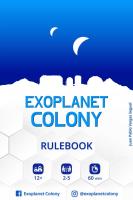 Front page for Exoplanet Colony
