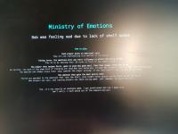 Front page for Ministry of Emotions