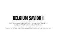 Vorderseite für Belgium Savior I