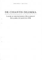 Front page for Dr Chiantis dilemma