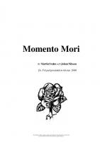 Front page for Momento Mori