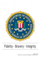 Front page for FBI: Fidelity - Bravery - Integrity!